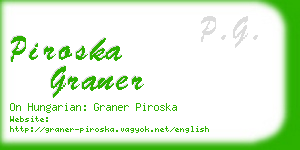 piroska graner business card